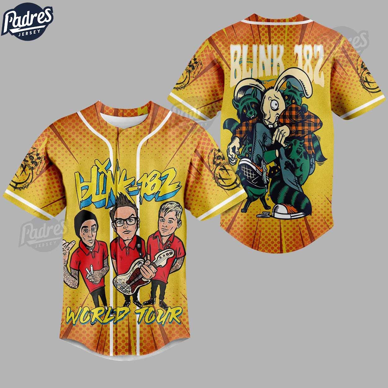Custom Blink-182 Tour Baseball Jersey Style - Padres Jersey Oasis: Elevate Your Baseball Style Game