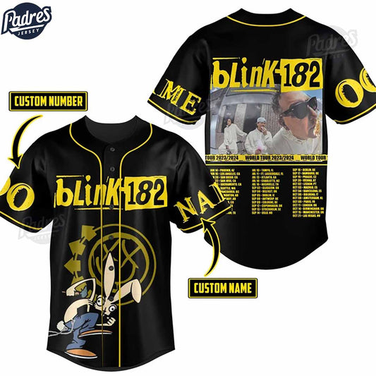 Custom Blink-182 World Tour 2024 Baseball Jersey - Padres Jersey Oasis: Elevate Your Baseball Style Game