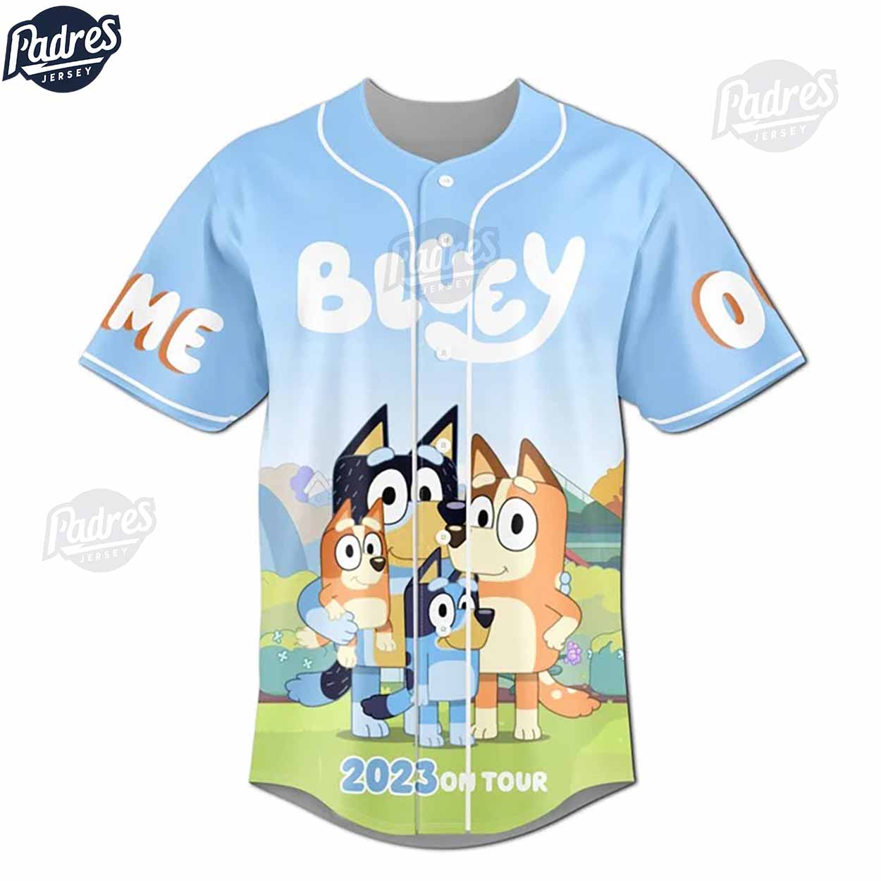 Custom Bluey On Tour 2023 Baseball Jersey - Padres Jersey Oasis: Elevate Your Baseball Style Game