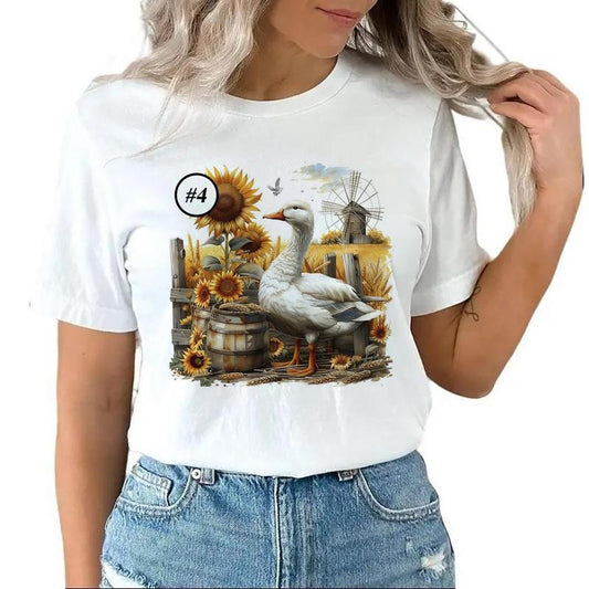 Custom Duck Farm Animals Horse, Chicken Cute, sheep, donkey Unisex T-shirt Sweatshirt Hoodie Design all #vva 1 Cotton Womenswear