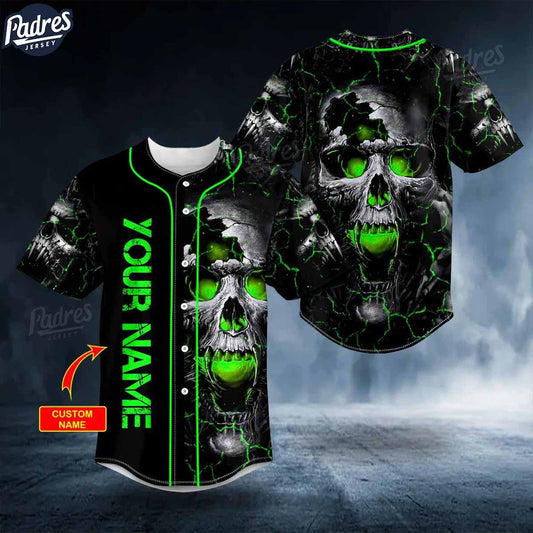 Custom Green Amazing Skull Baseball Jersey - Padres Jersey Oasis: Elevate Your Baseball Style Game