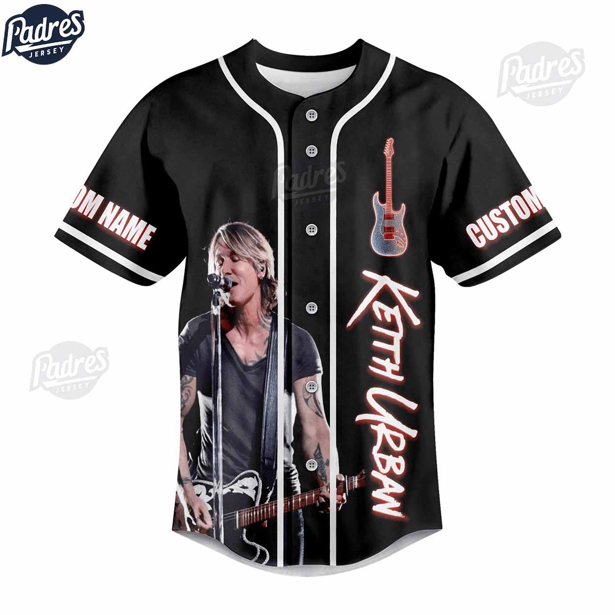 Custom Keith Urban Tour 2024 Baseball Jersey - Padres Jersey Oasis: Elevate Your Baseball Style Game