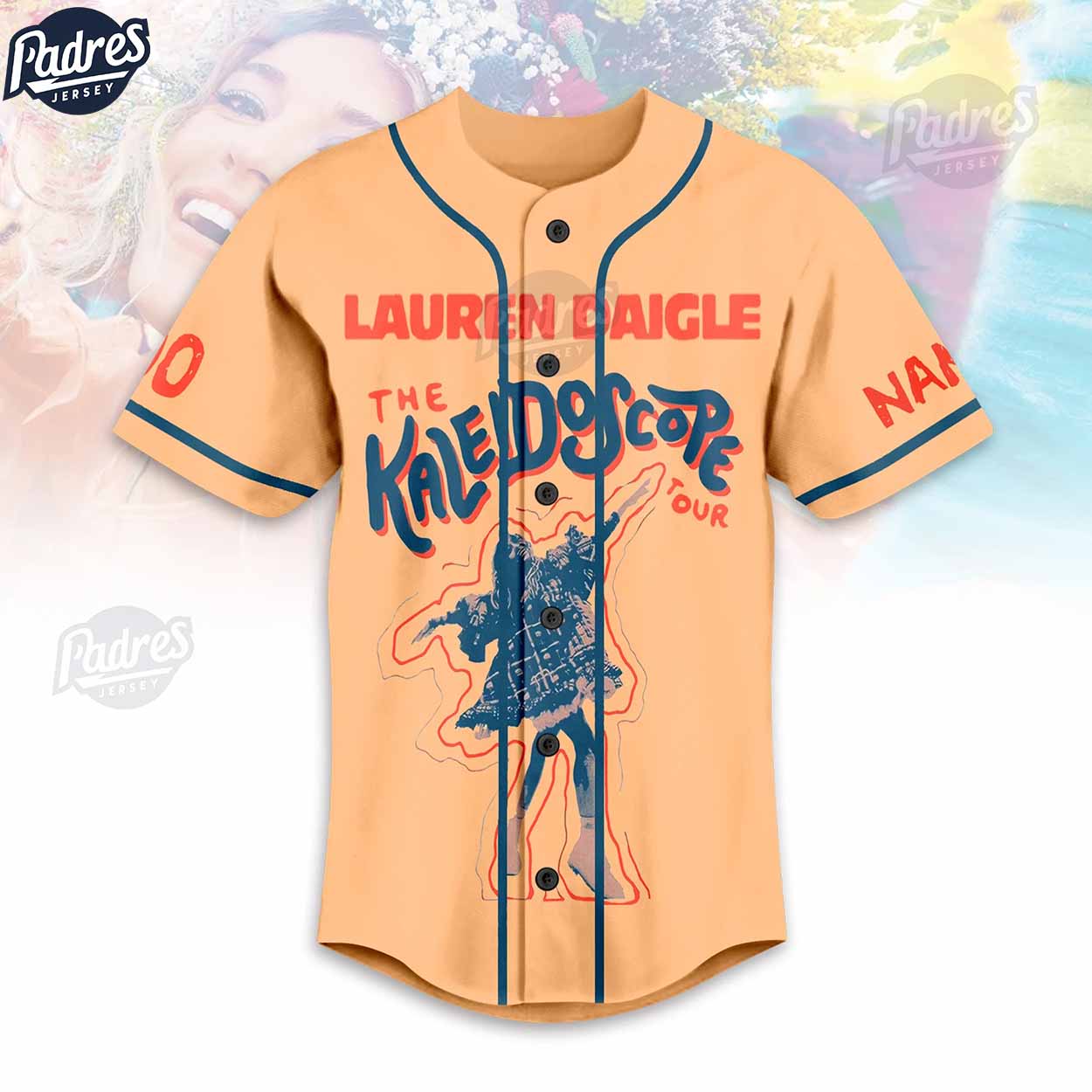 Custom Lauren Daigle The Kaleidoscope Tour Music Baseball Jersey - Padres Jersey Oasis: Elevate Your Baseball Style Game