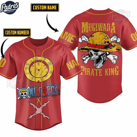 Custom One Piece Mugiwara Pirate King Red Baseball Jersey - Padres Jersey Oasis: Elevate Your Baseball Style Game