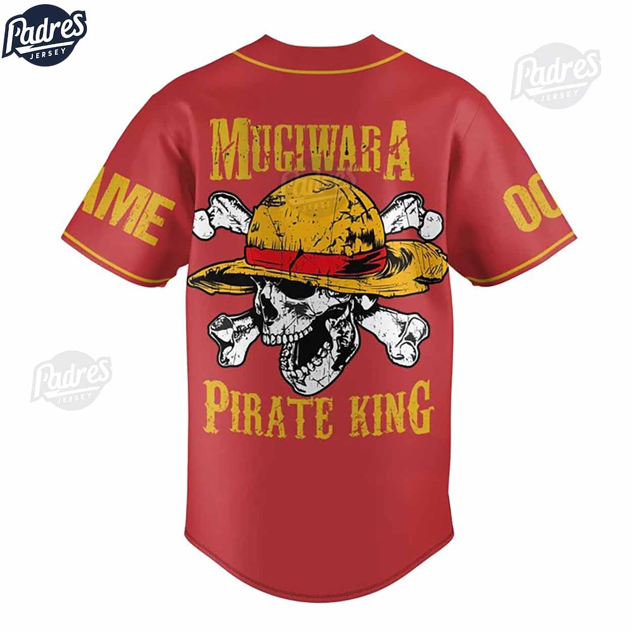 Custom One Piece Mugiwara Pirate King Red Baseball Jersey - Padres Jersey Oasis: Elevate Your Baseball Style Game