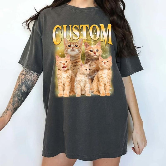 Custom Rap Tee Comfort Colors Shirt, Custom Photo Graphic Tee, Custom Pet Photos Unhinged Tees, Personalized Gift