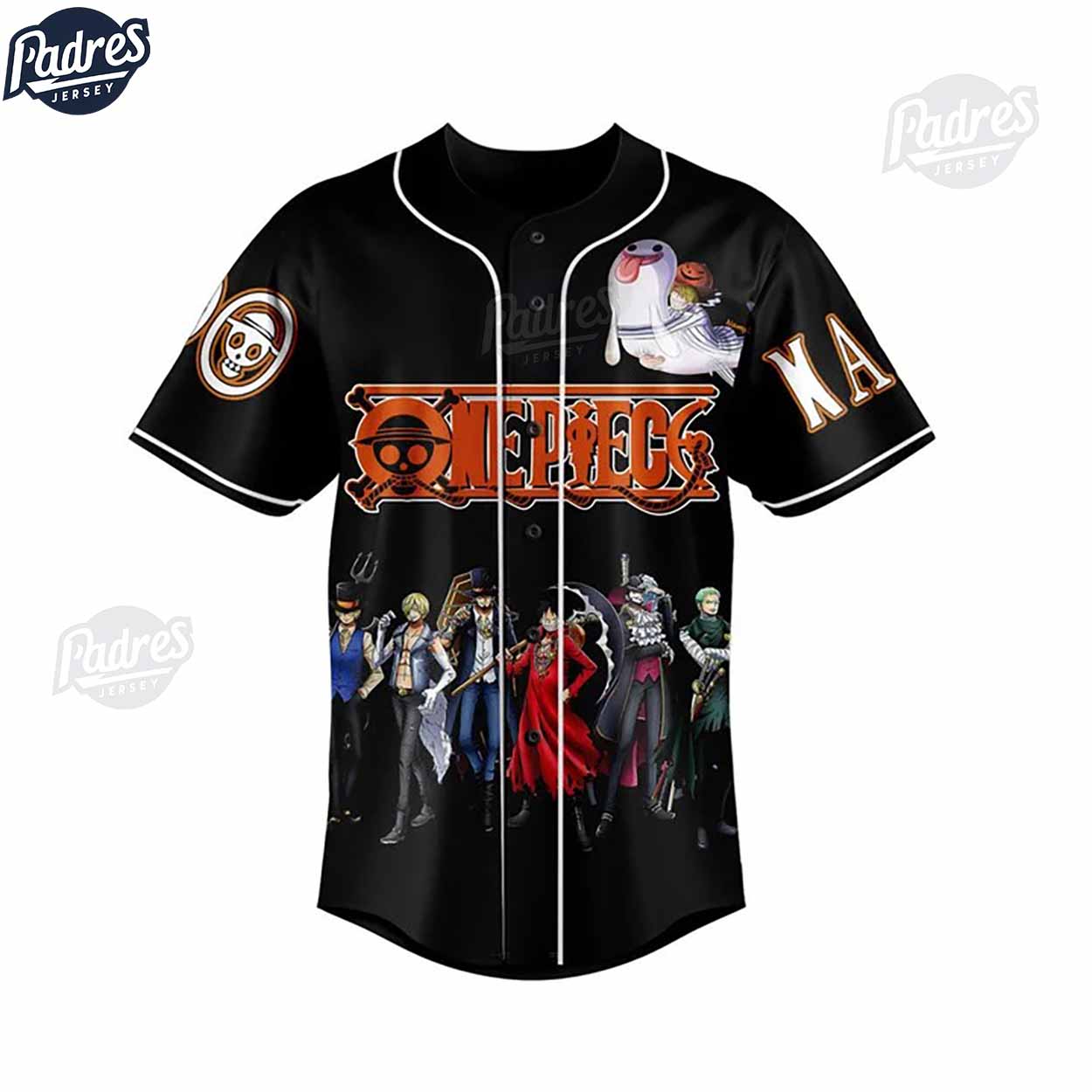 Custom Straw Hat Pirates One Piece Halloween Baseball Jersey - Padres Jersey Oasis: Elevate Your Baseball Style Game