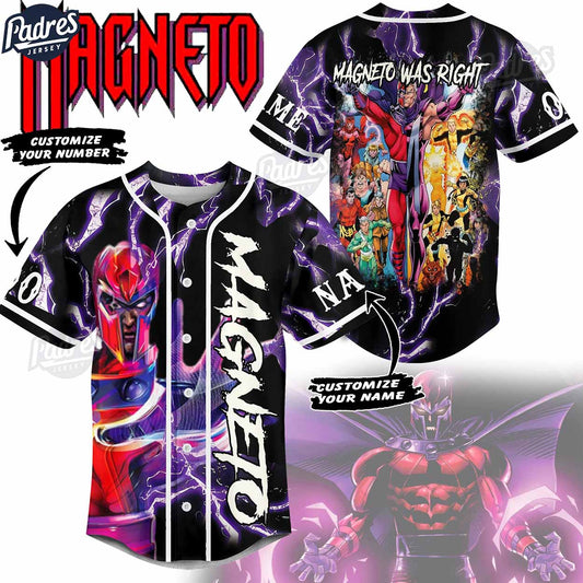 Custom X-Men 97 Magneto Baseball Jersey Style - Padres Jersey Oasis: Elevate Your Baseball Style Game
