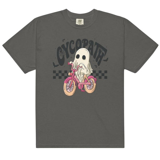Cycopath Halloween Shirt, Spooky Season Ghost Bike Shirt, Summerween shirt, Comfort Colors Halloween Shirt, Casual Shirt Unisex, Halloween Clothing, Graphic Halloween Apparel, Casual Cotton T-shirt, Unisex Halloween