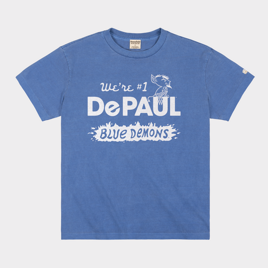 DePaul Men's Basketball 1980 No. 1 Vintage Heavyweight Tee