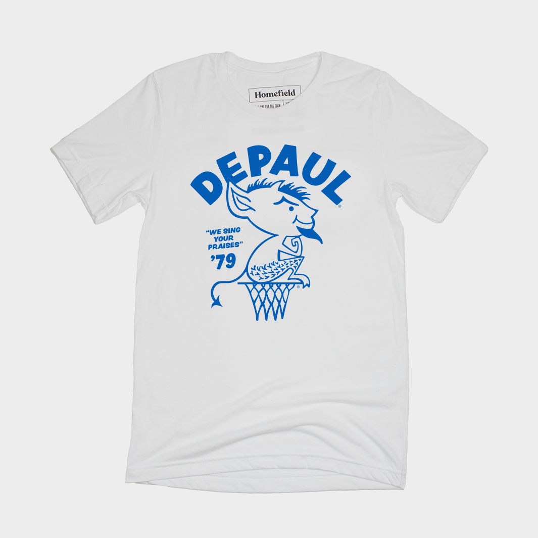 Vintage DePaul 1979 Basketball T-Shirt Style001
