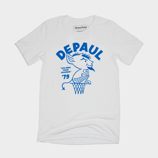 Vintage DePaul 1979 Basketball T-Shirt Style001