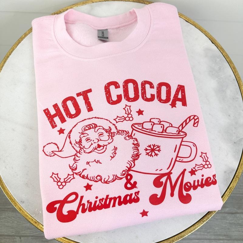 DOORBUSTER - Hot Cocoa & Christmas Movies Sweatshirt *Final Sale*