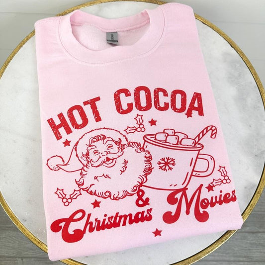 DOORBUSTER - Hot Cocoa & Christmas Movies Sweatshirt *Final Sale*