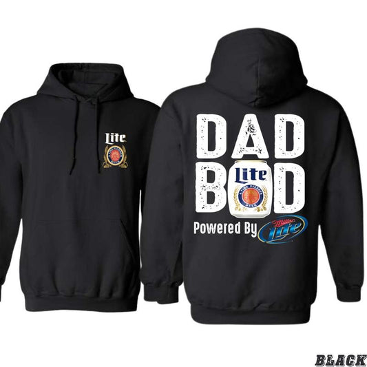 Dad Bod Hoodie - Classic Miller Lite Inspired Design, Perfect for Proud Dads, Ideal for Casual Wear, Comfortable and Durable, Hoodie for Men, Hoodie for Women, High-Quality Material Menswear Sweaters Tops Underwear