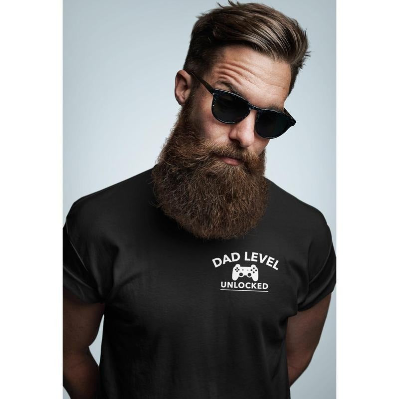 Dad Level Unlocked Shirt Funny Father's Day Tee For New Dads And Husbands Perfect Pregnancy Announcement Gift TK43GN