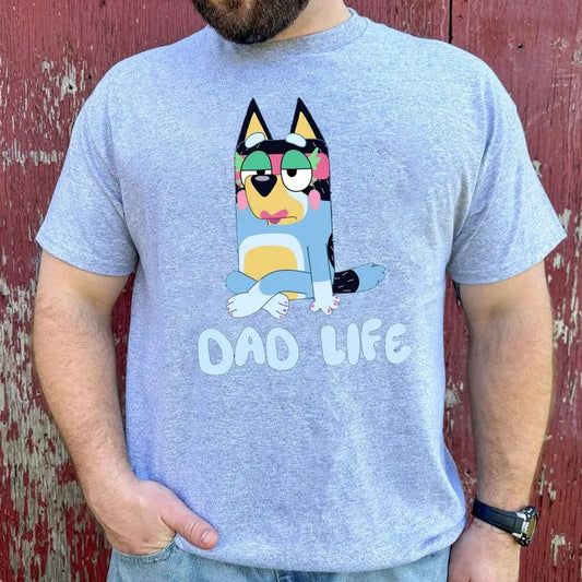 Dad Life Shirt, Bluey Girl Dad Shirt, Gift For Him, Perfect Gift for Dad, Father's Day, Birthday, New Dad Shirt, Gift Idea for Girl's Dad, Bluey Shirt