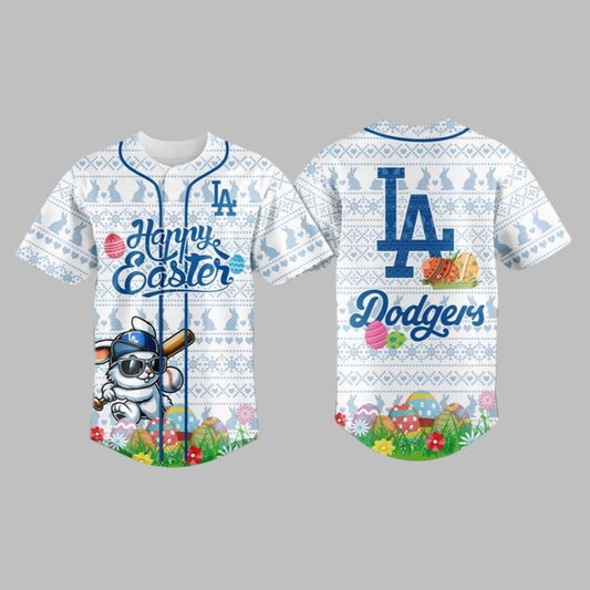 Dodgers Happy Easter 2025 Baseball Jersey - Grishko.com
