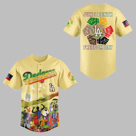 Dodgers Juneteenth Freedom Day 2025 Jersey - Grishko.com