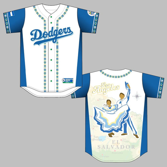 Dodgers Salvadoran Heritage Night Jersey 2025 Giveaway - Grishko.com