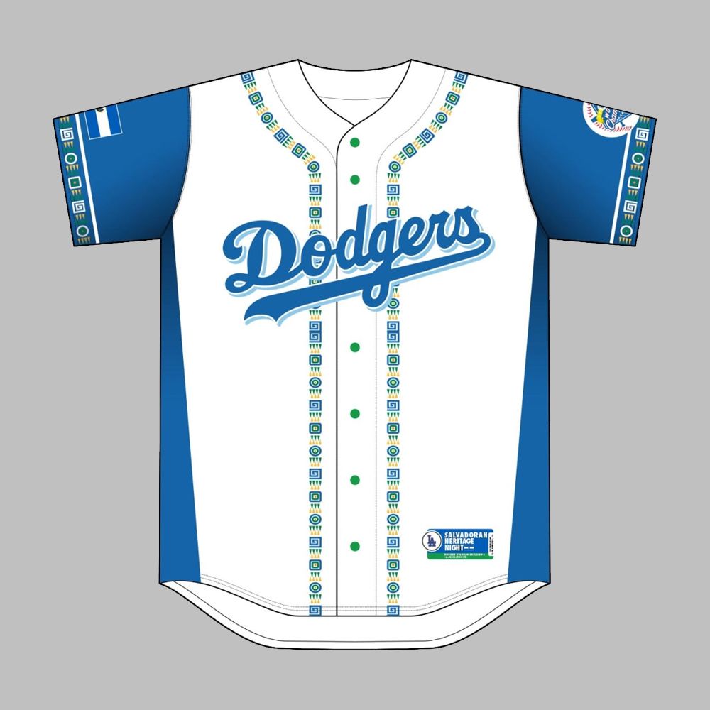 Dodgers Salvadoran Heritage Night Jersey 2025 Giveaway - Grishko.com