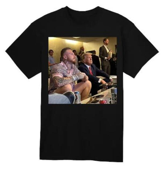 Maxx Crosby/Donald Trump t-shirt, Cotton Unisex T-Shirt, Crew Neck, Size S- 3XL, Menswear Top, Womenswear Top Underwear Streetwear Tropical Casual