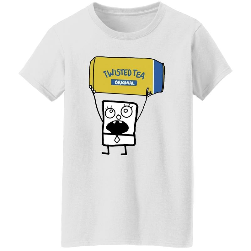 Doodlebob Twisted Tea Essential Cotton Unisex T-Shirt Fabric