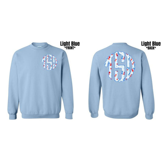 Double Cherry Stripe Monogram Sweatshirt 'NLB'