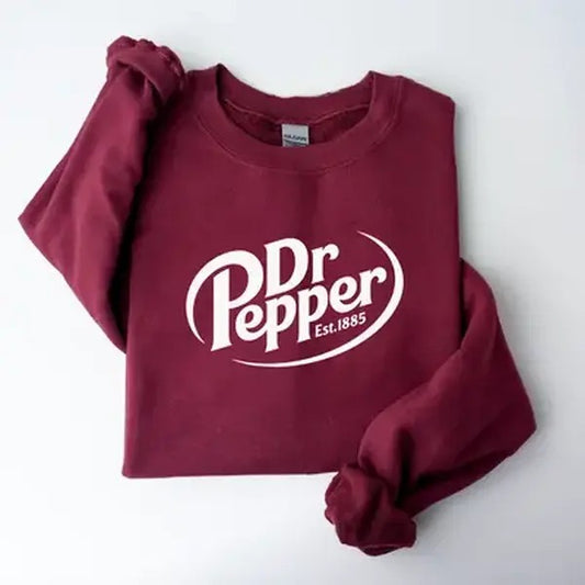 Dr. Pepper Sweatshirt, Dr Pepper Lover Sweatshirt, Dr Pepper Gift, Gift for Girlfriend Casual Comfortable Casual Comfortable Crewneck Fabric
