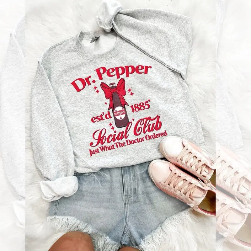 Dr. pepper social club sweatshirt , Dr. Pepper sweatshirt , Soda sweatshirt