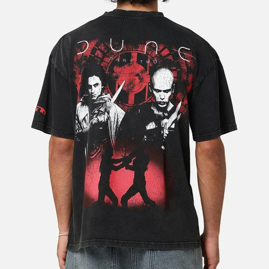 Dune Feyd Rautha x Paul Atreides Vintage T-Shirt Trending Movie Shirt Menswear Streetwear Movie Fans Graphic Casual Clothing Crewneck Cotton