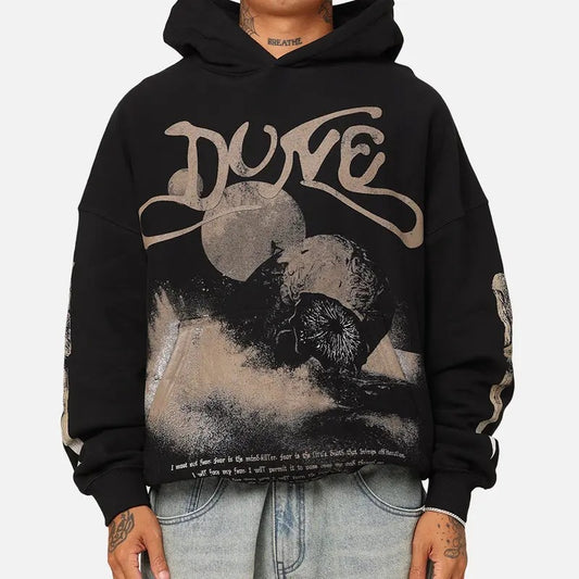 Dune Man Vintage Hoodie Black Trending Movie T shirt Vintage 90s T-shirt gift for Movie fans gift for him gift for her unisex T-shirt Urbanwear Shirt Casual Fabric Menswear   Heart Sweaters Cotton