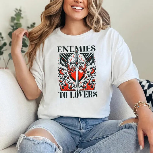 Enemies to Lovers Book Club T-Shirt, Bookish Sweatshirt, Reading Shirt, Book Lover Gift, Romance Reader, Dark Romance Sweater