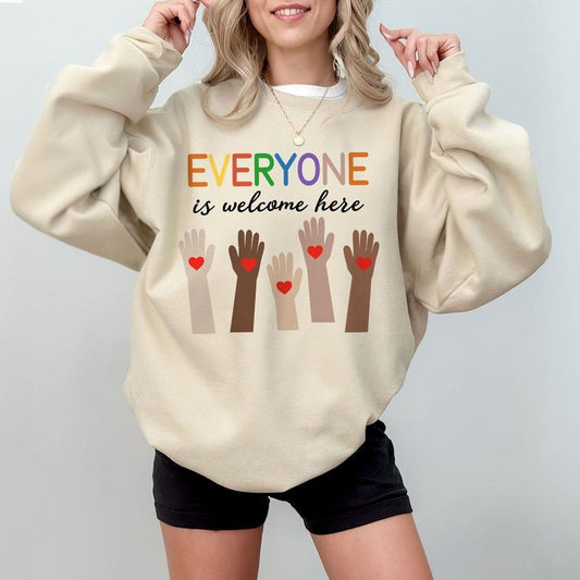 Everyone Is Welcome Here Shirt, Special Education Teacher Tee, Inclusive Counselor Sweatshirt, Classroom Kindness Shirt