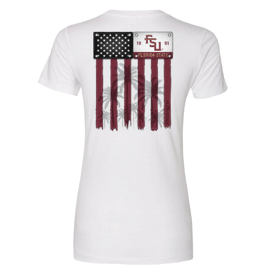 Florida State Seminoles Vintage Flag Fitted Women's Tee