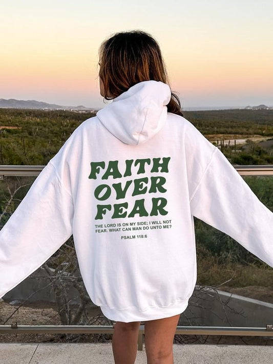 Faith Over Fear Hoodie, Christianity Religious Sweatshirt Gift, Trendy Aesthetics Christian Merch, Scriptural Bible Verse  T-shirt, sweater and Hoodie