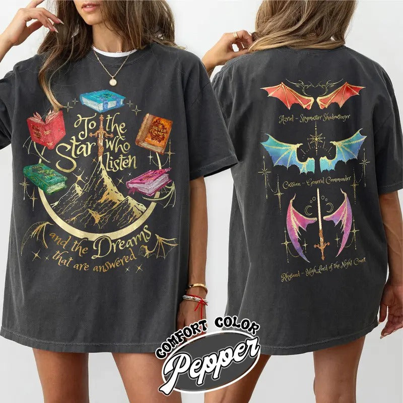 Fan Of ACOTAR Series Two Sided Comfort Color Shirt,Velaris Shirt Acotar Velaris City Of Starlight,Rhysand Shirt,The Bat Boys Shirt,SJM Inspired Tee