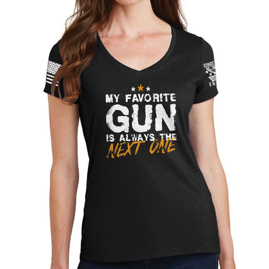 Ladies TYM Favorite Gun V-Neck T-shirt Style001