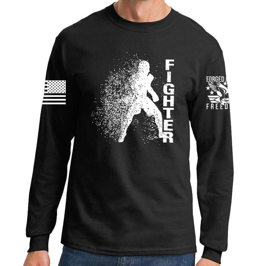 Fighter Silhouette Long Sleeve T-shirt Style001