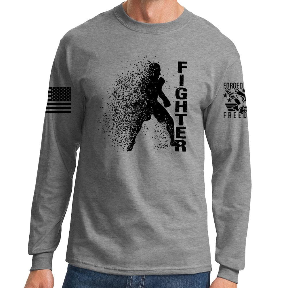 Fighter Silhouette Long Sleeve T-shirt Style001