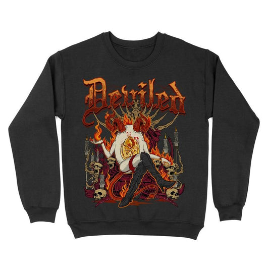 Fleece Crewneck Sweatshirt - Deviled Eggs Graphic