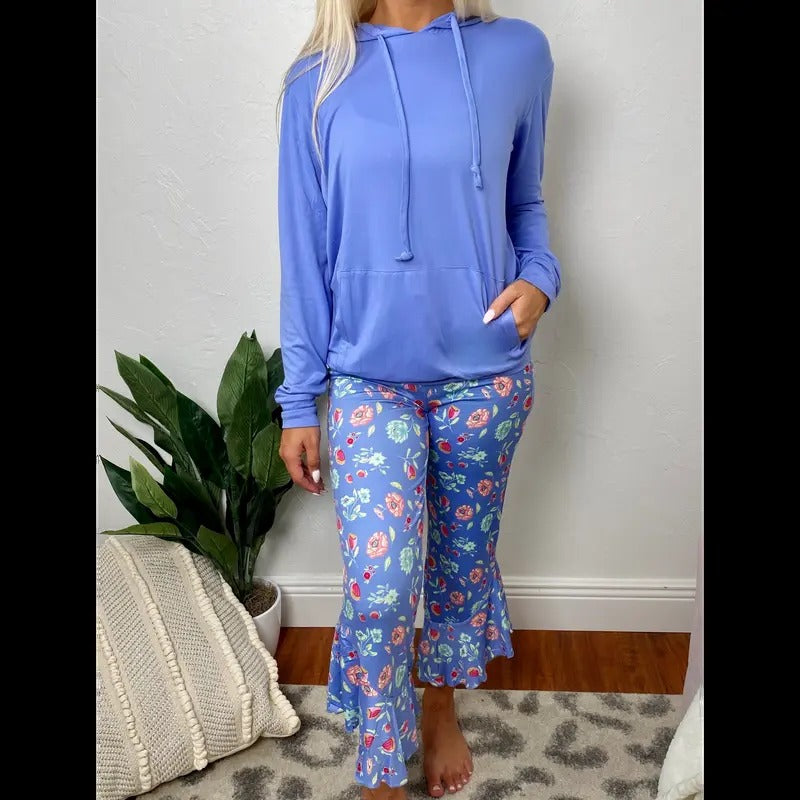Floral Flounce Pajama Set