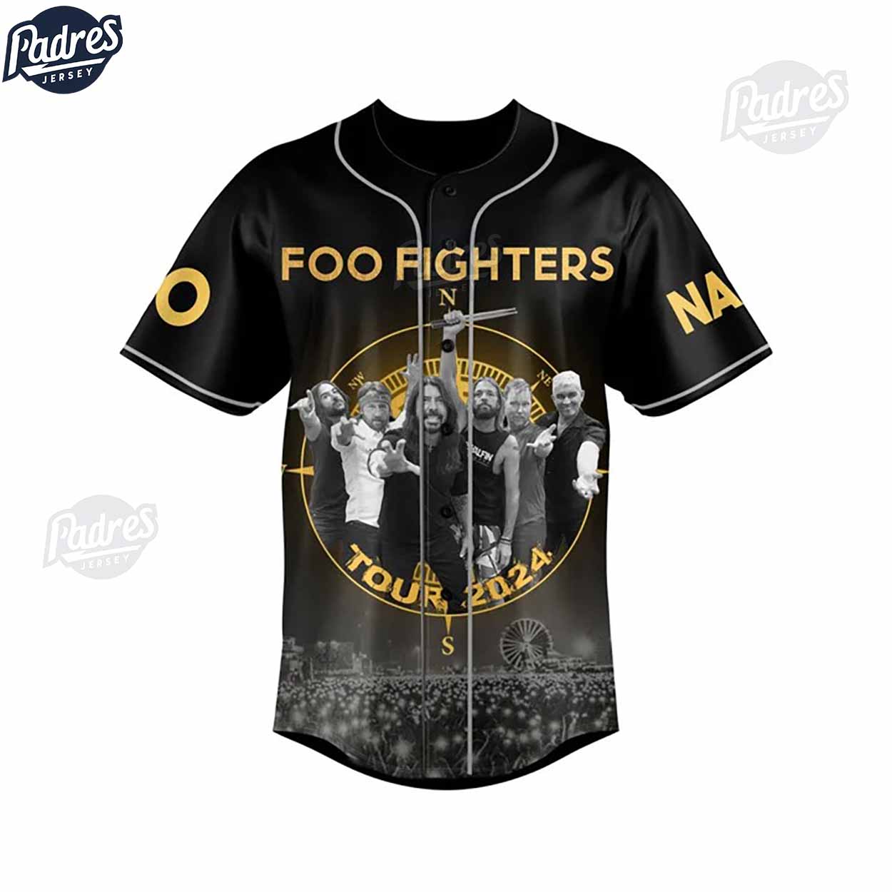 Foo Fighter Everything Or Nothing At All Tour 2024 Custom Baseball Jersey - Padres Jersey Oasis: Elevate Your Baseball Style Game
