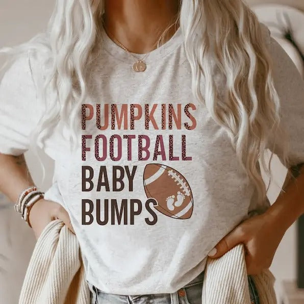 Football Pregnancy Announcement Shirt Fall Baby Reveal TShirt Thanksgiving Pregnancy Reveal Tee Fall Maternity t-shirt Gift for Expecting