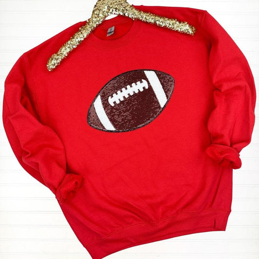 Football Sequin Patch Sweatshirt