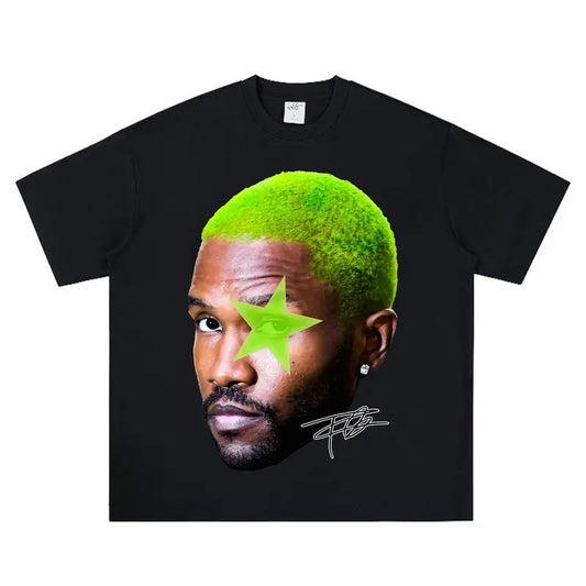 Frank Green Star Big Face Graphic Rap Tee