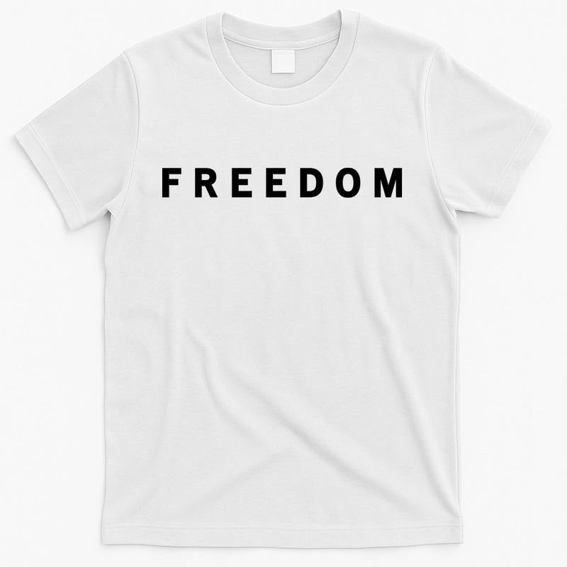 Freedom Charlie Kirk Patriotic Faith Political Awareness USA Christian Faith T-Shirt