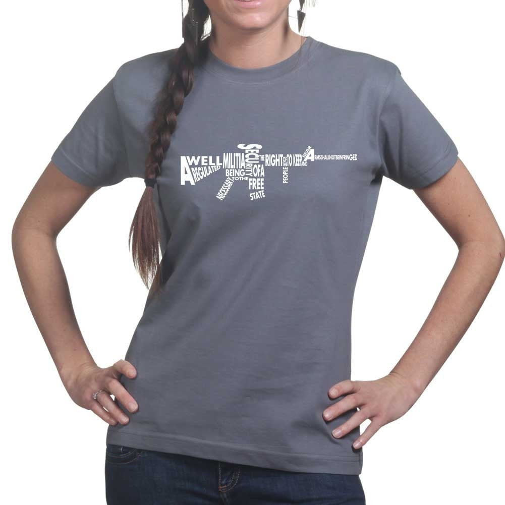 A Well Regulated Militia Rifle Ladies T-shirt Style001