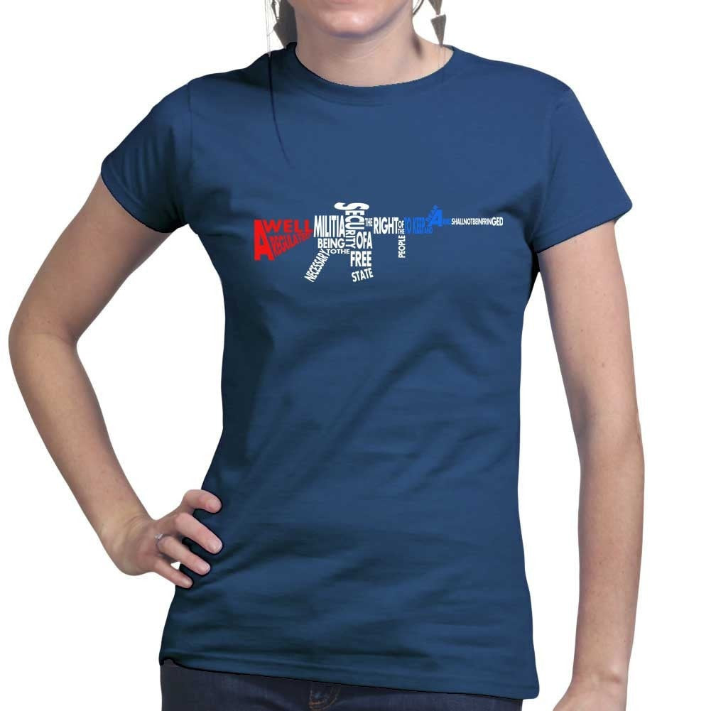 A Well Regulated Militia Rifle Ladies T-shirt Style001