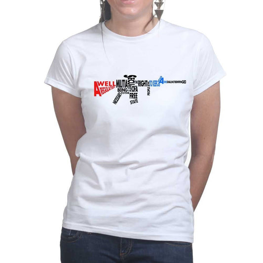 A Well Regulated Militia Rifle Ladies T-shirt Style001
